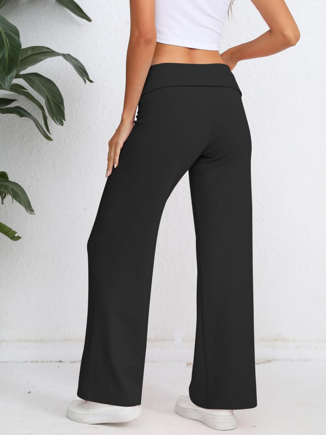 High-Waisted Wide Leg Trousers