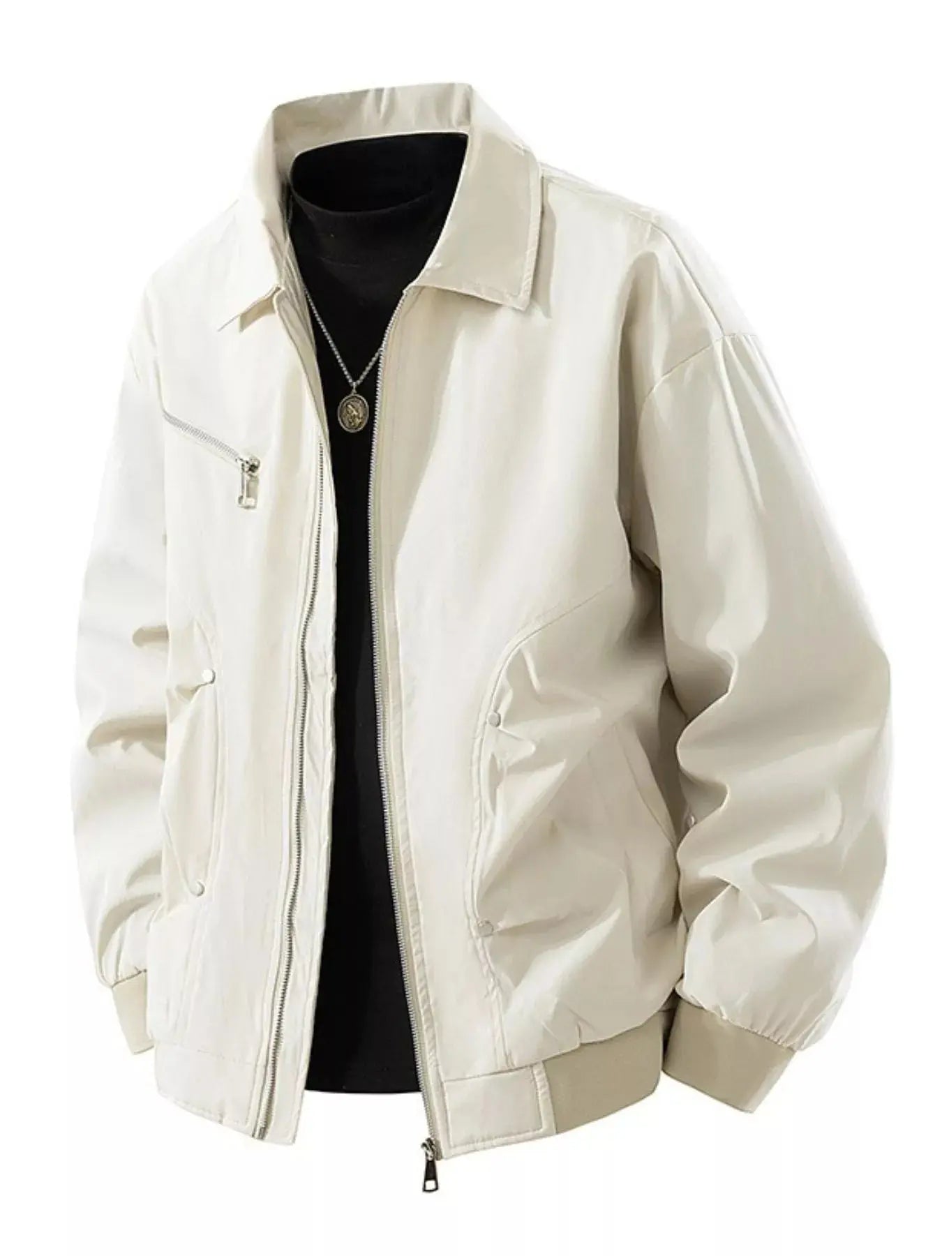 Men's Plus Size Casual Lightweight Zip-Up Bomber Jacket Simply Love