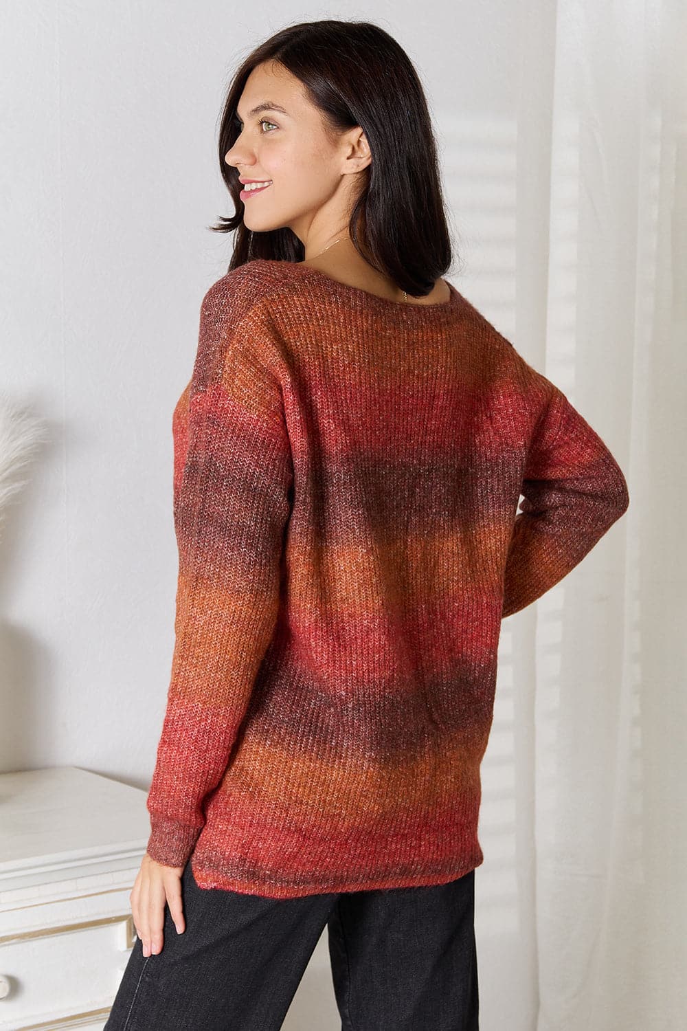 Gradient V-Neck Sweater.