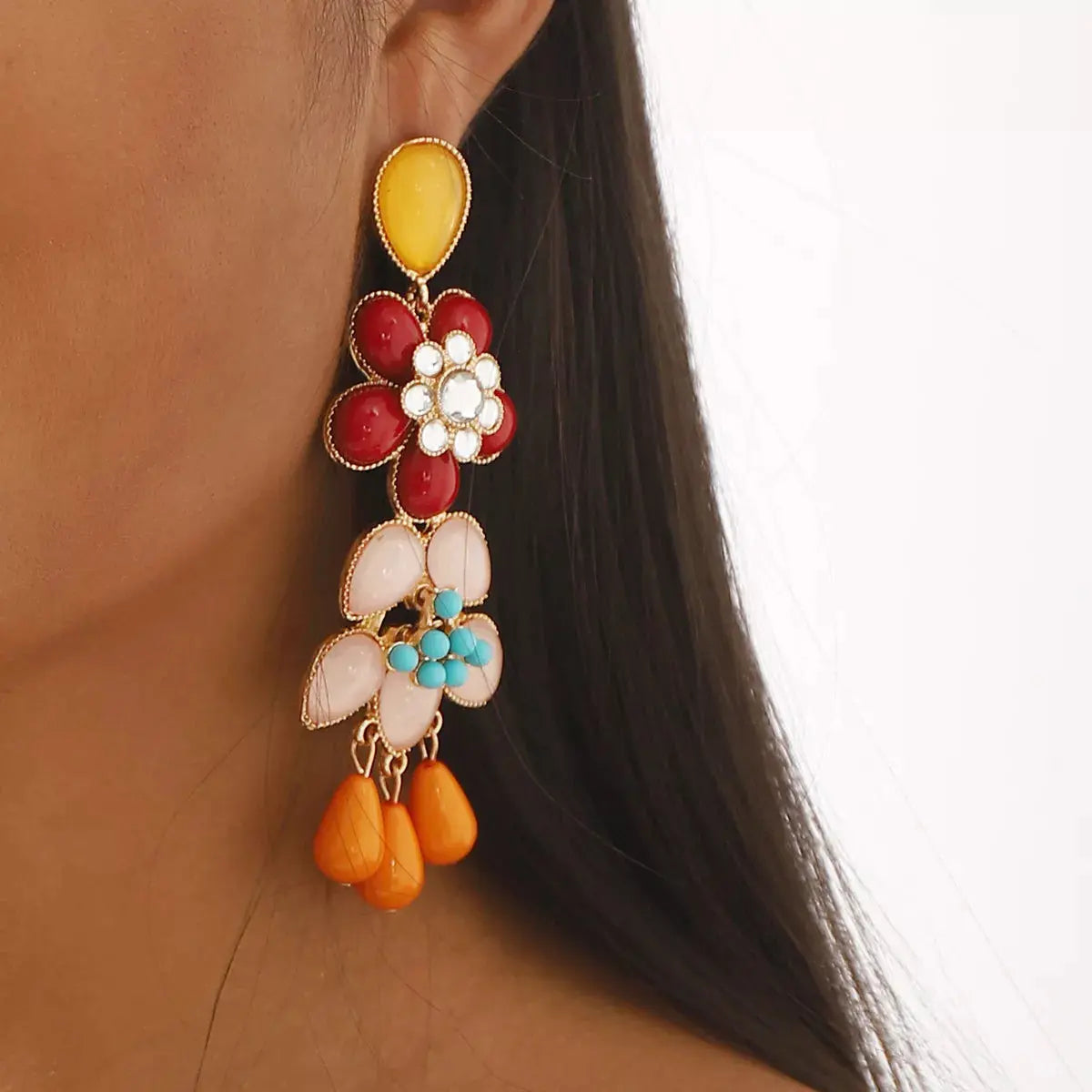 Flower Dangle Earrings Simply Love