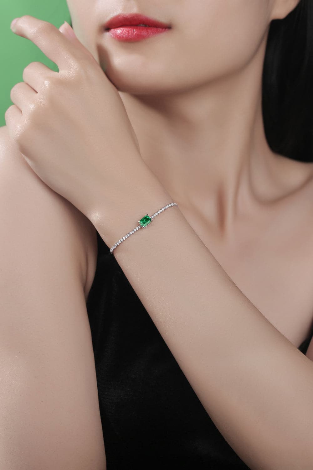 Adored 1 Carat Lab-Grown Emerald Bracelet.