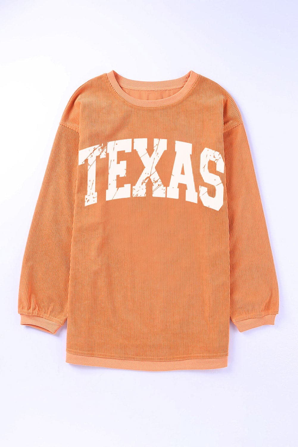 TEXAS Round Neck Long Sleeve Sweatshirt.