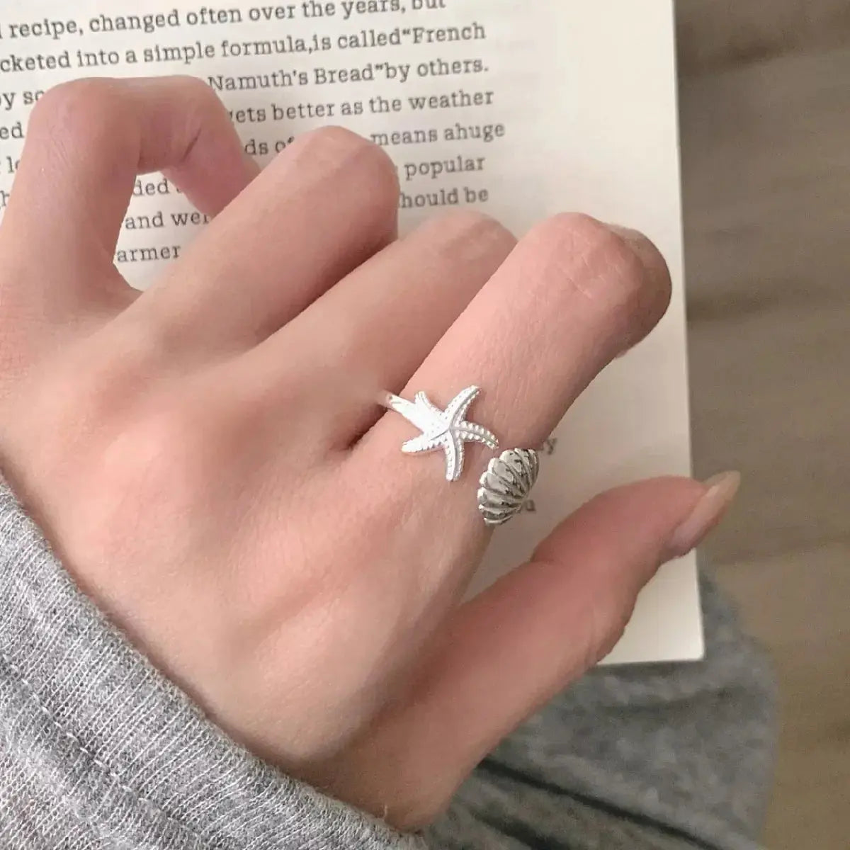 Starfish & Seashell Open Ring Simply Love