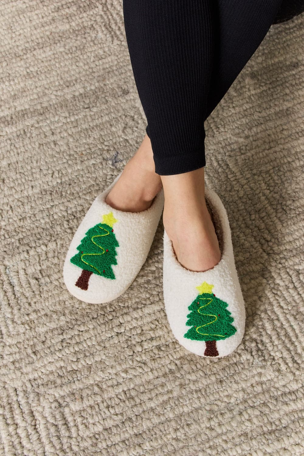 Melody Christmas Tree Cozy Slippers.