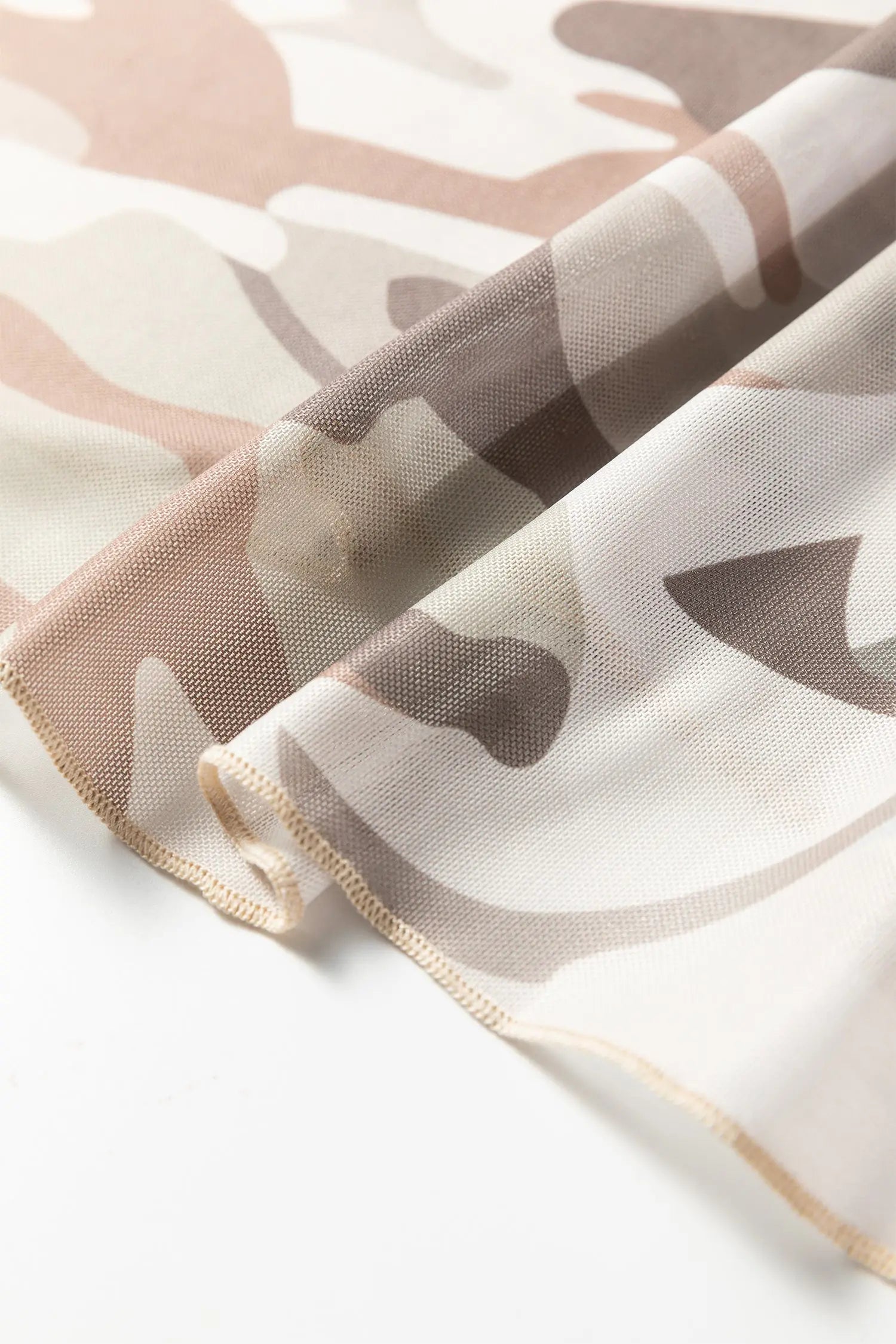 Dear-Lover Green Camo Mesh Top Women's Western Style Long Sleeve Sheer Shirt Dear-Lover Dropshipping