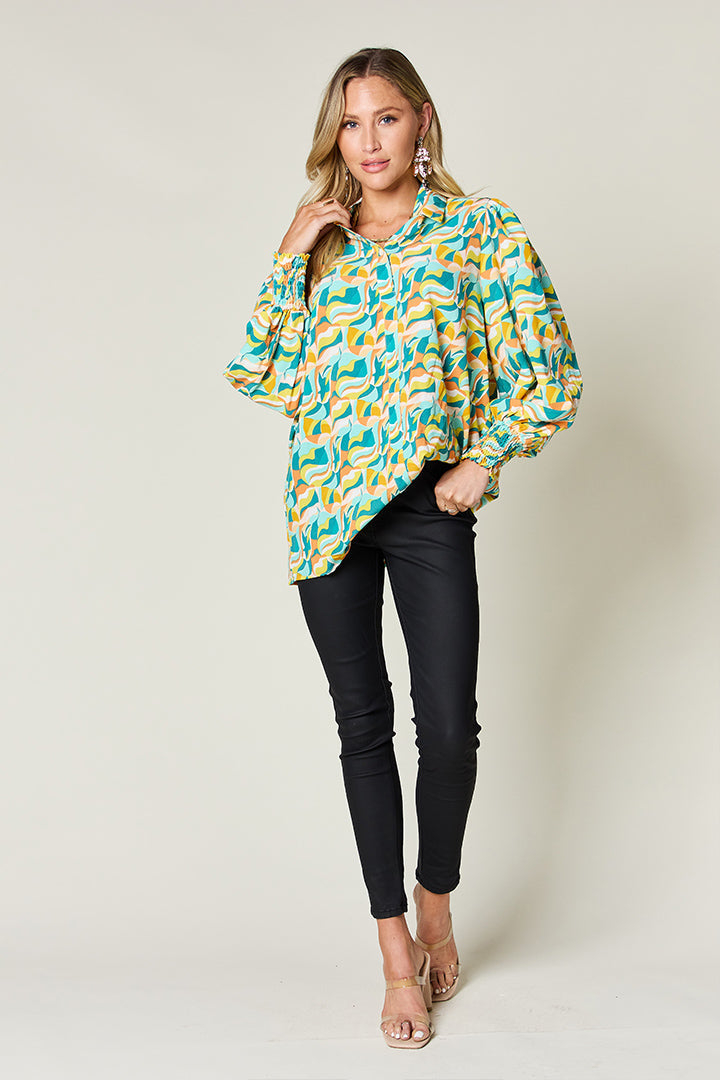 Double Take: Smocked Blouse, Long Sleeve