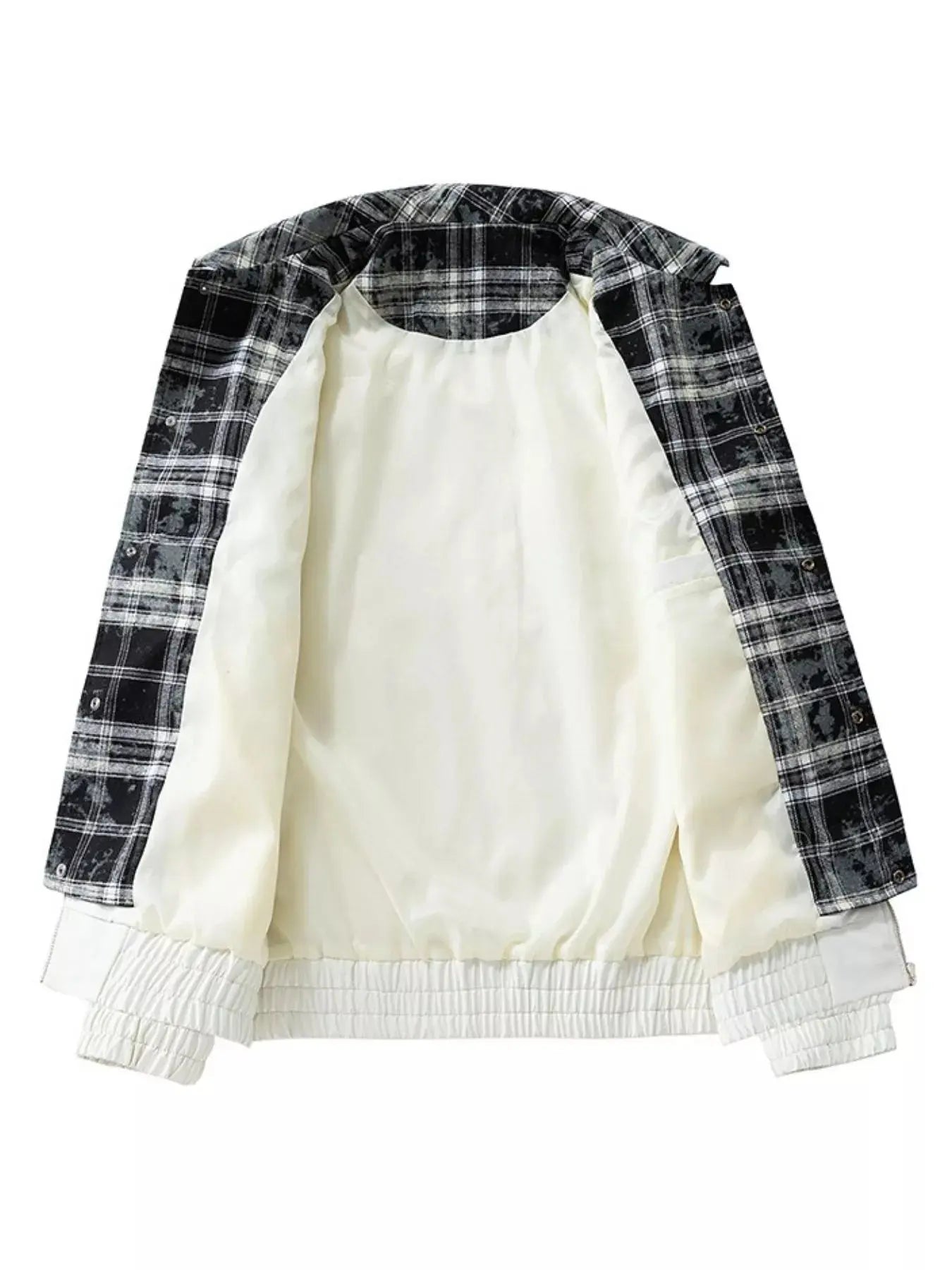 Men's Plus Size Plaid Collar Zip-Up Bomber Jacket Simply Love