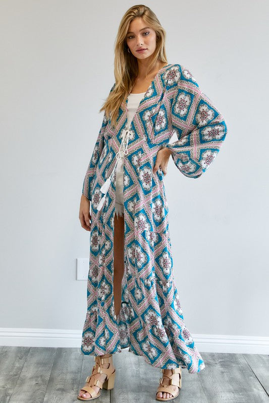 Bohemian Printed Kimono Jacket