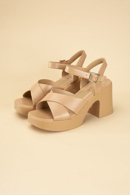 TOUCH-S Crisscross Sandal Heels.