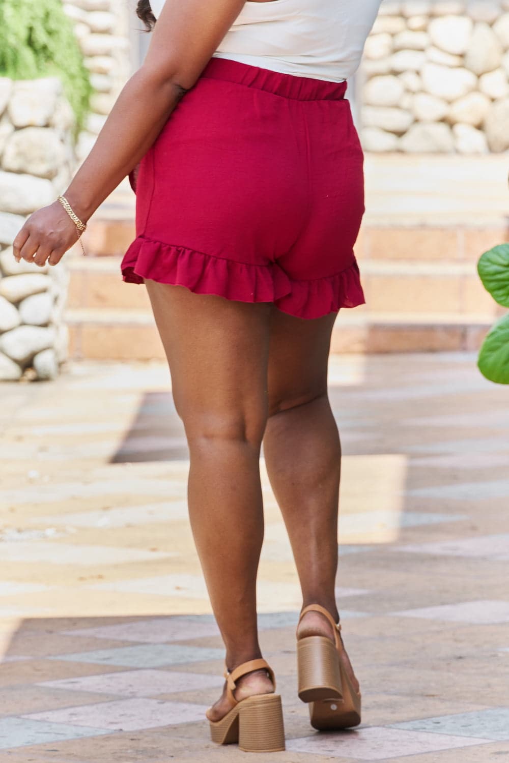 GeeGee Remember Me Plus Size Ruffled Hem Skort.