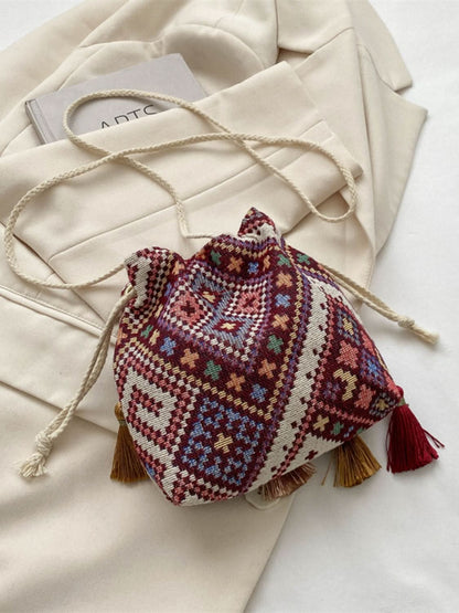 Tassel Spaghetti Strap Shoulder Bag