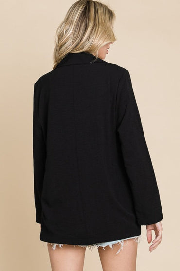 Culture Code One Button Long Sleeve Blazer with Pockets.