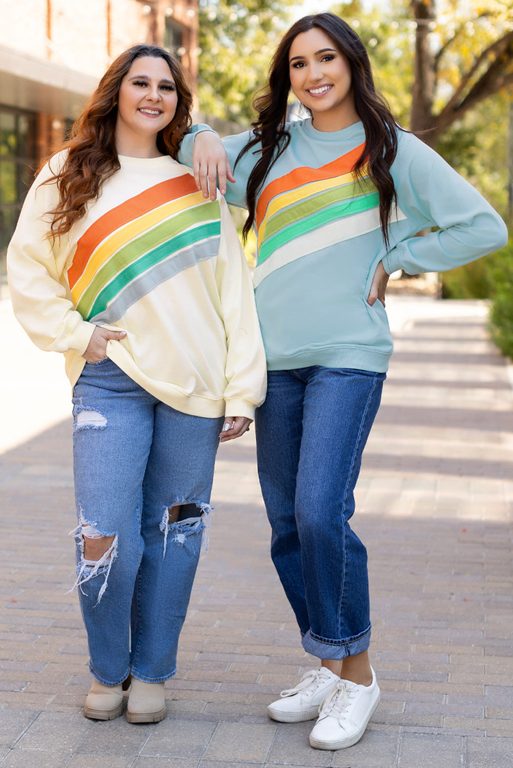 Vibrant colorblock sweatshirt