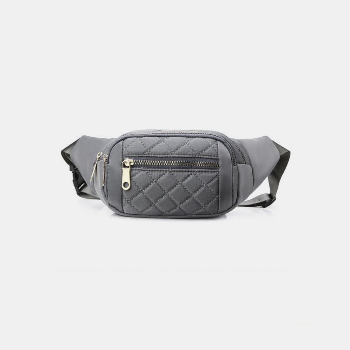 Zenana Quilted Multi Pocket Waist Belt Bag.