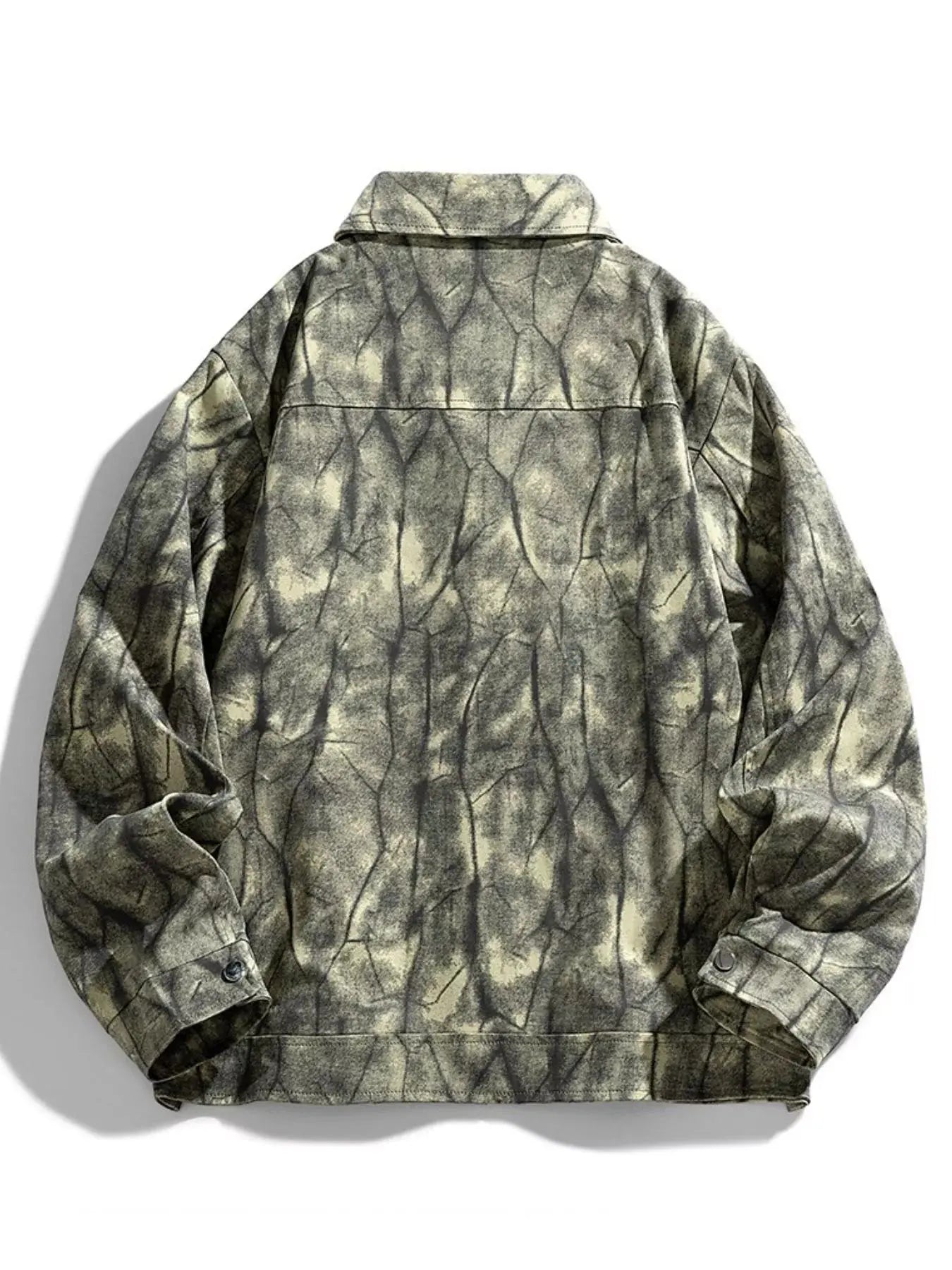 Men's Plus Size Abstract Print Long Sleeve Casual Jacket Simply Love