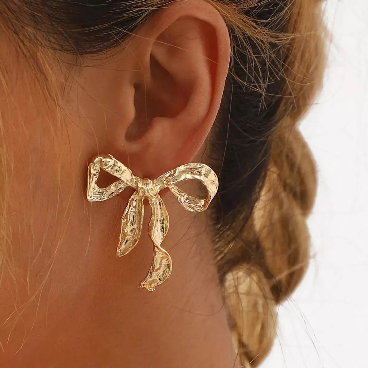 18K Gold-Plated Bow Earrings Simply Love