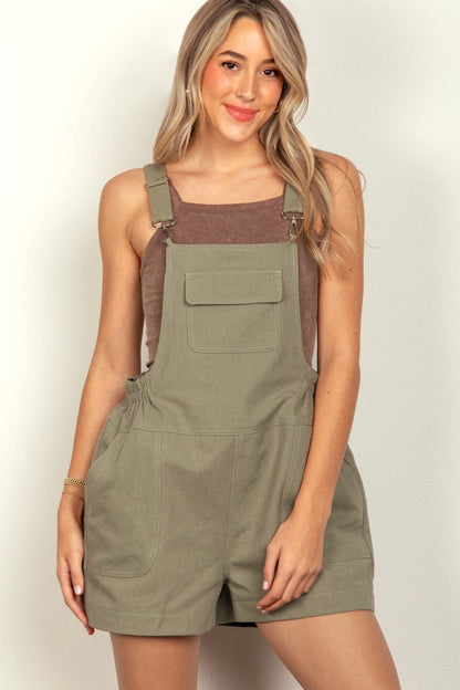 VERY J Adjustable Suspender Overalls with Pockets.