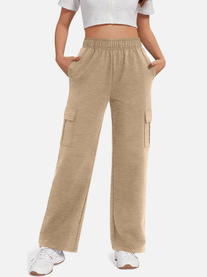 Pocketed High Waist Pants.