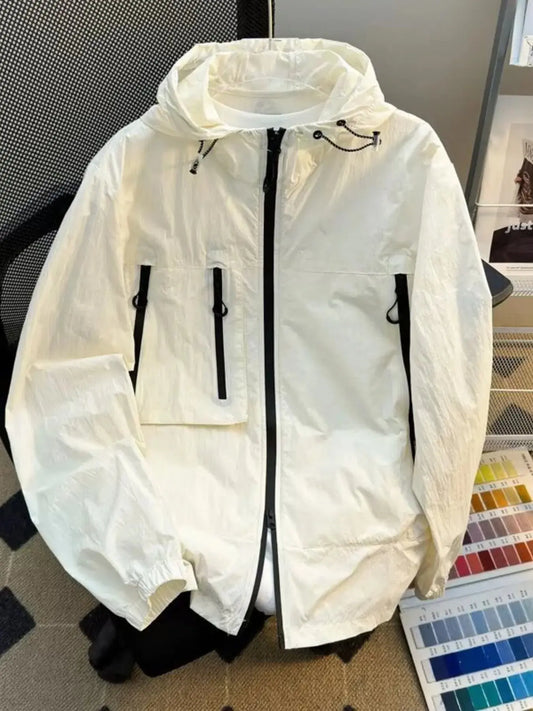 Men's Plus Size Lightweight Hooded Windbreaker Jacket Simply Love