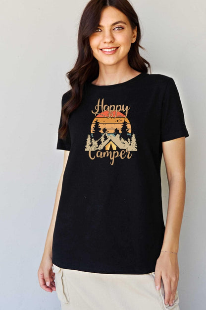 Simply Love Full Size HAPPY CAMPER Graphic T-Shirt.