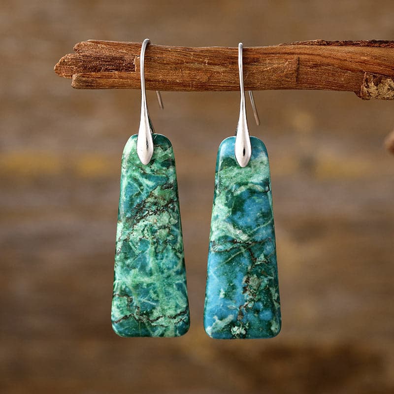 Copper Natural Stone Earrings.