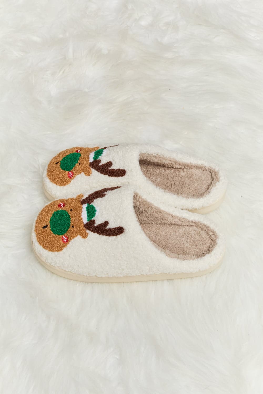 Melody Rudolph Print Plush Slide Slippers.