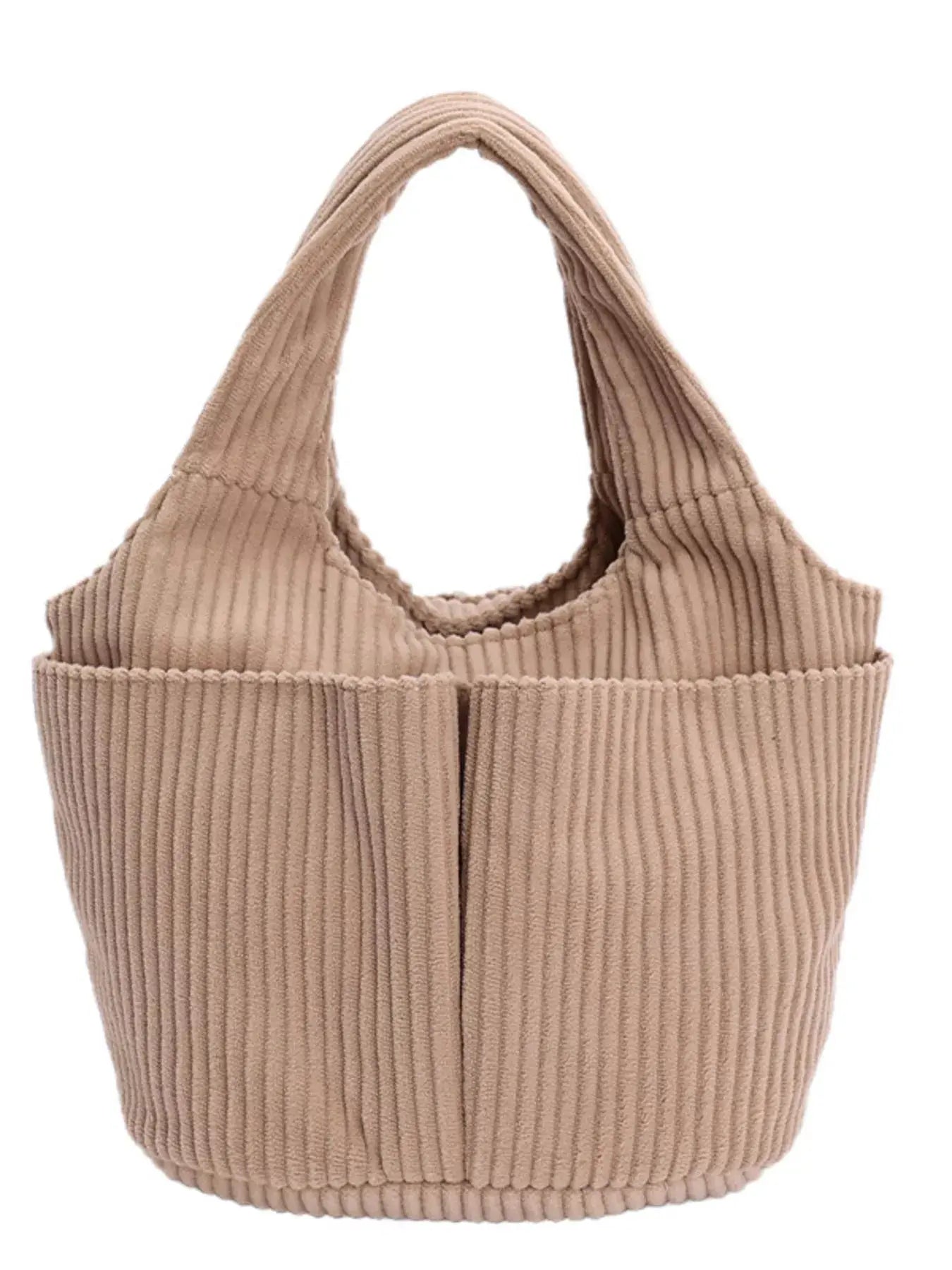 Corduroy Solid Color Handbag Simply Love