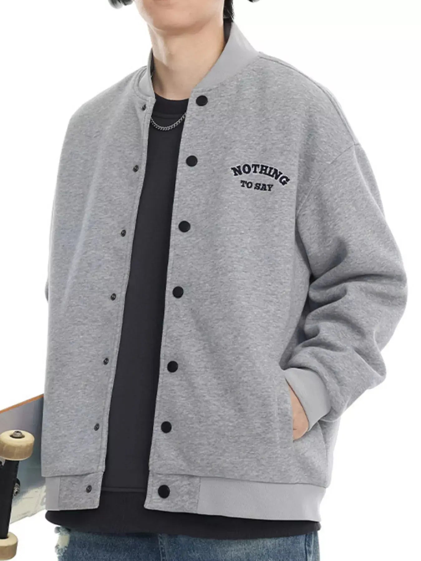 Men's Plus Size Casual Snap Down Jacket Simply Love