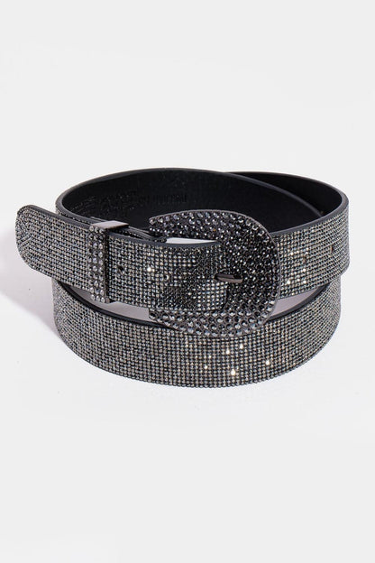 Fame rhinestone embellished belt