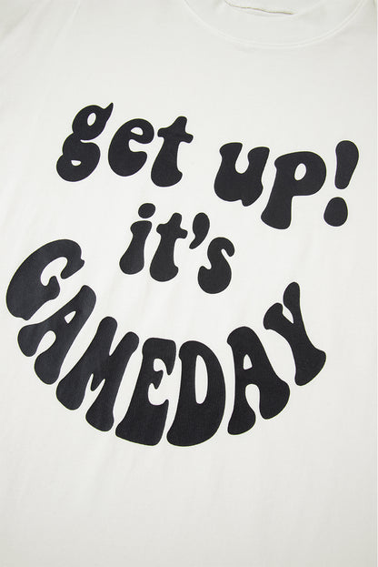 Dear-Lover Dropshipping Beige Game Day Slogan Printed