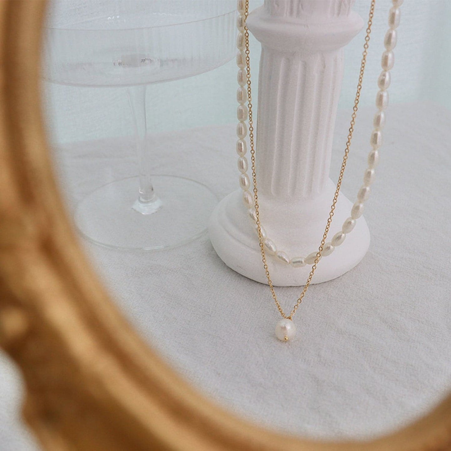 Double-Layered Freshwater Pearl Necklace.