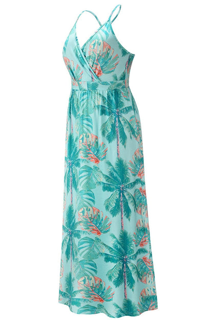 Crisscross Printed Surplice Cami Dress.