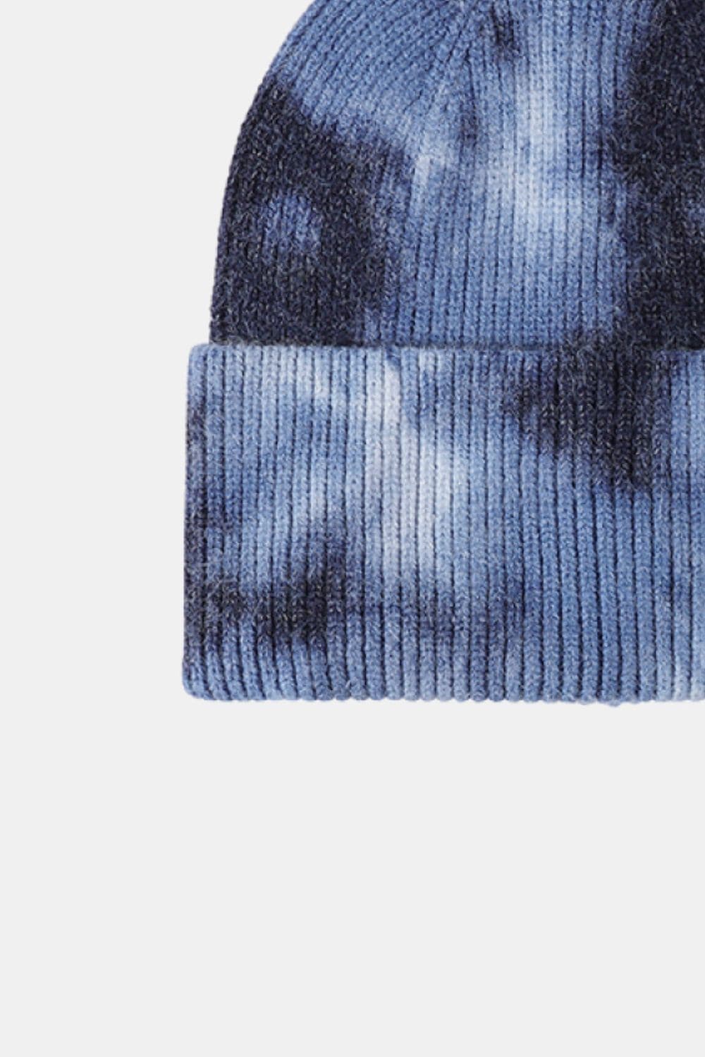 Tie-Dye Cuffed Rib-Knit Beanie Hat.