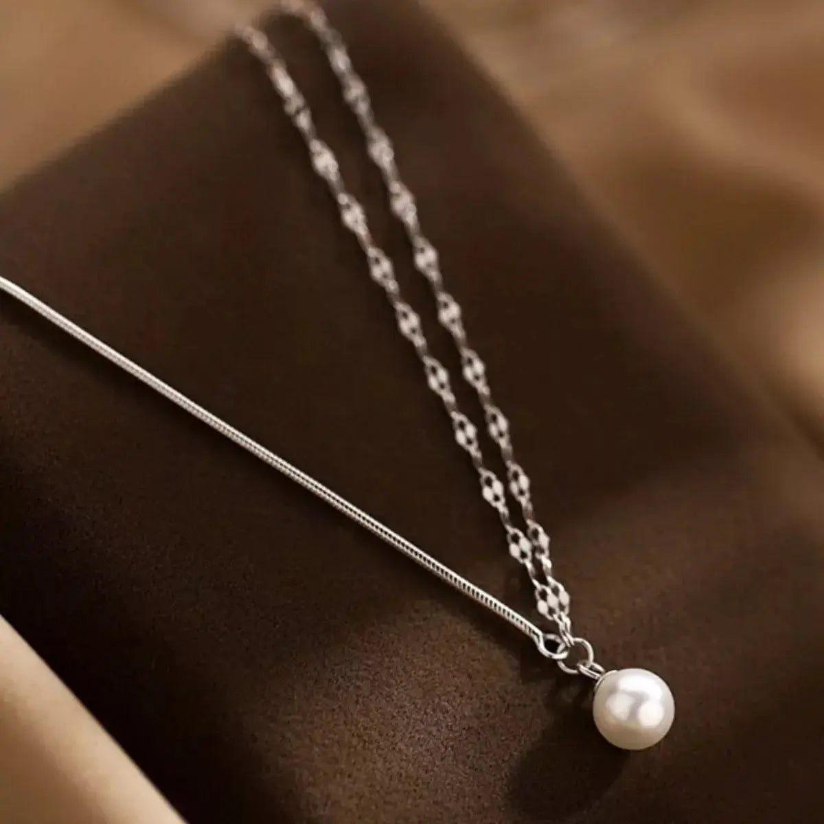Pearl Pendant Layered Necklace Simply Love
