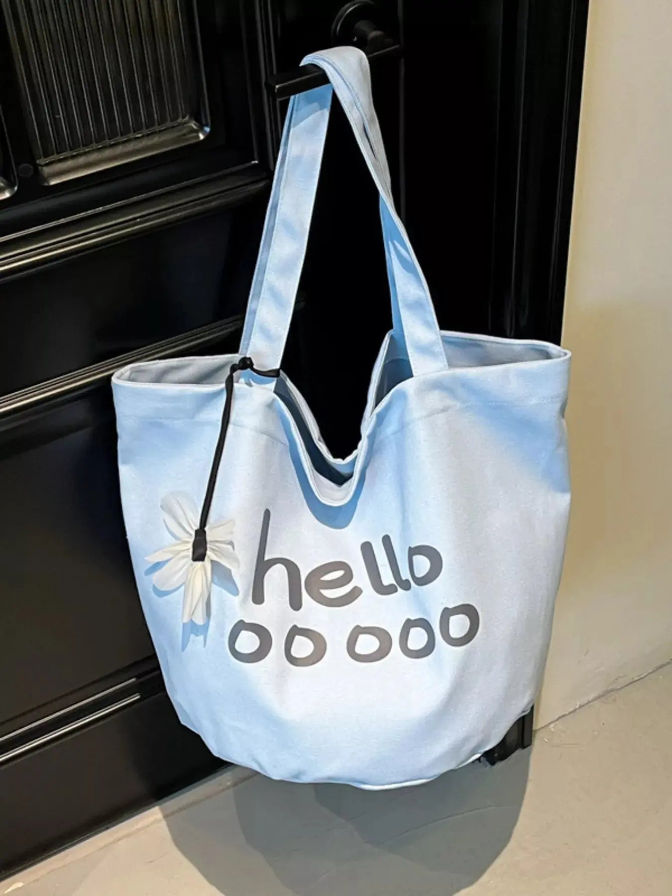 Letter Canvas Tote Bag Simply Love