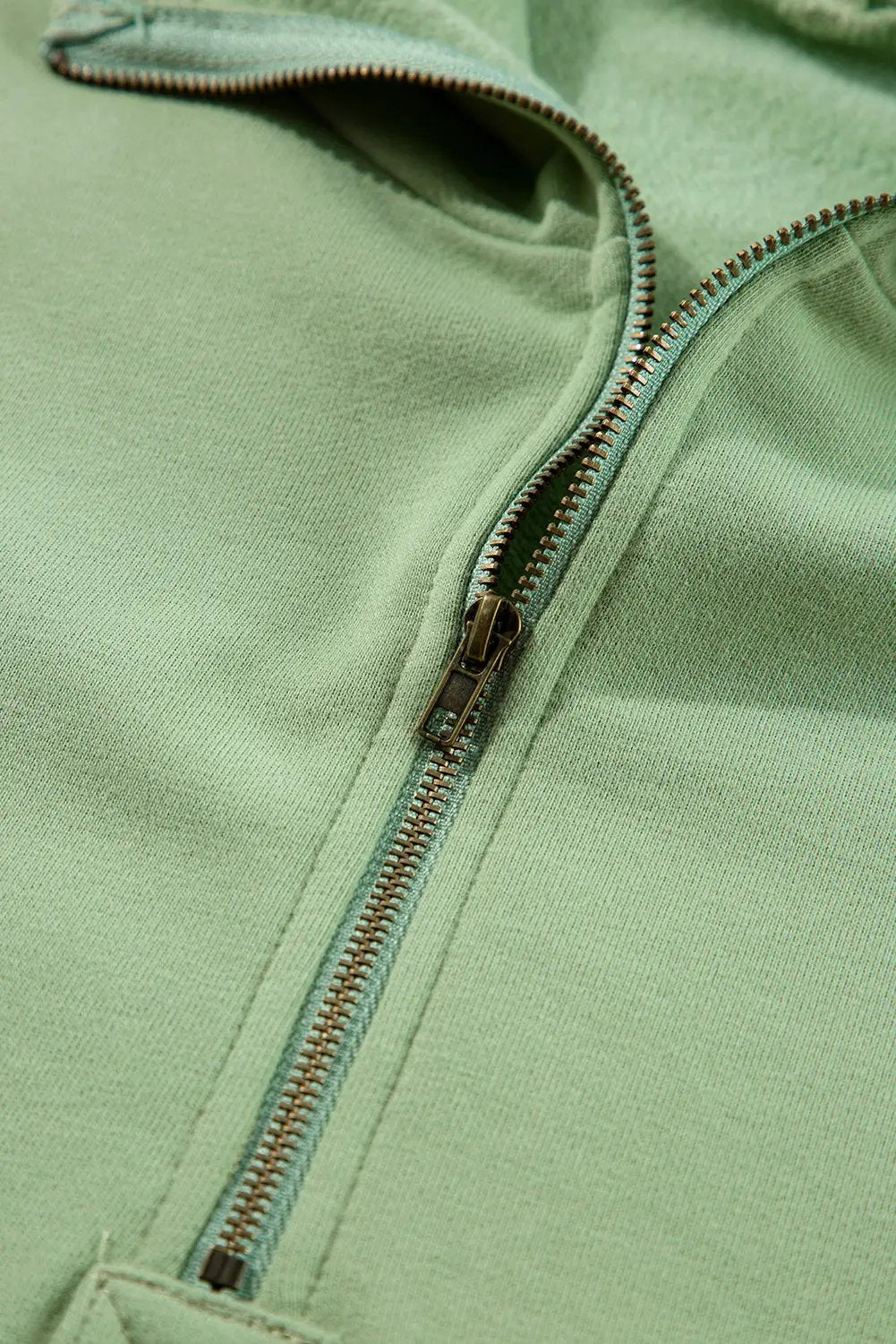 Kate Fleece Lined Half Zipper Hoodie with Kangaroo Pockets - Love Salve 