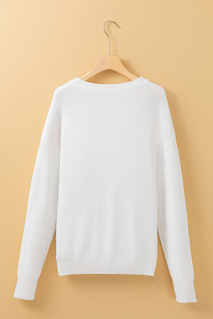 Cozy white pumpkin sweater