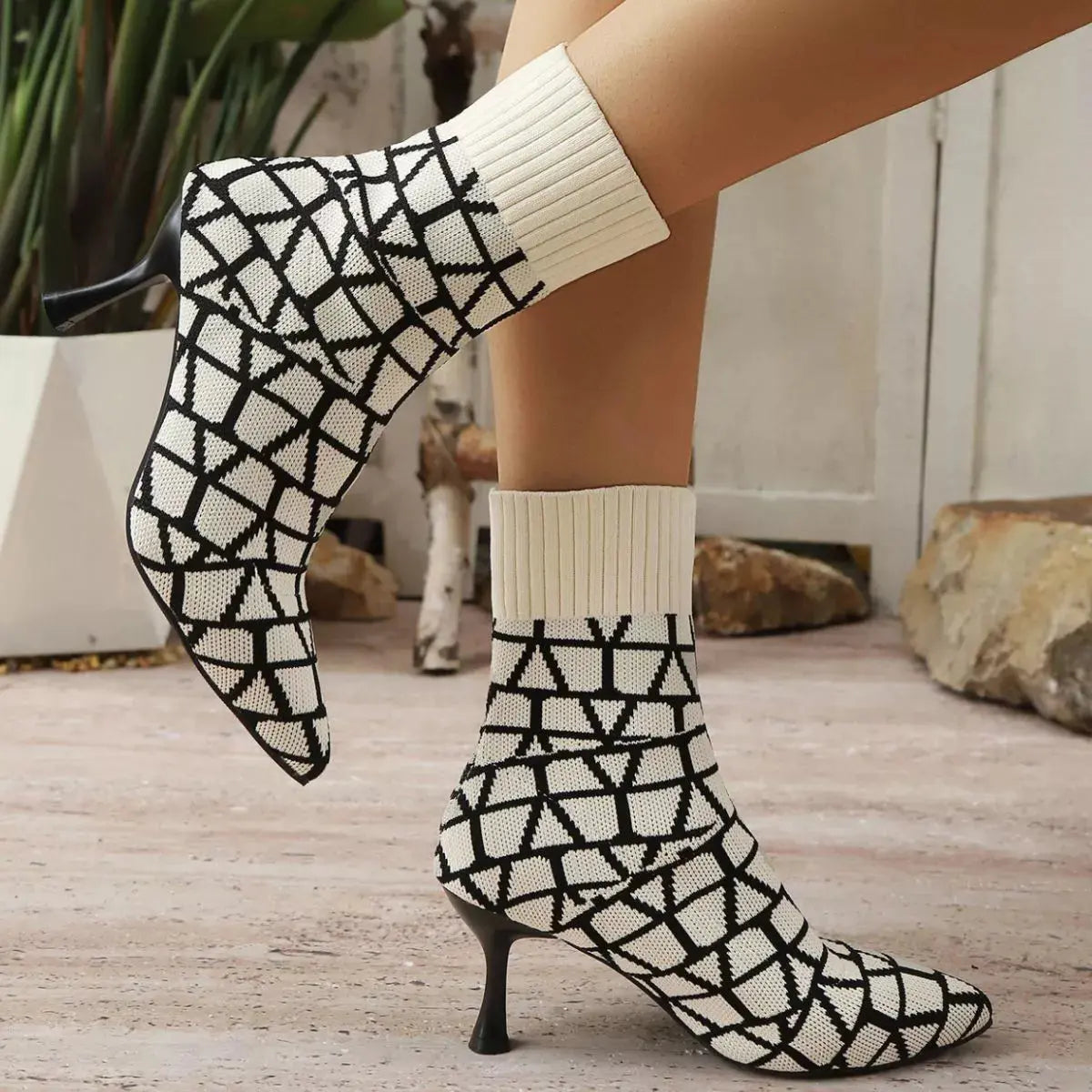 Point Toe Flared Heel Boots Simply Love