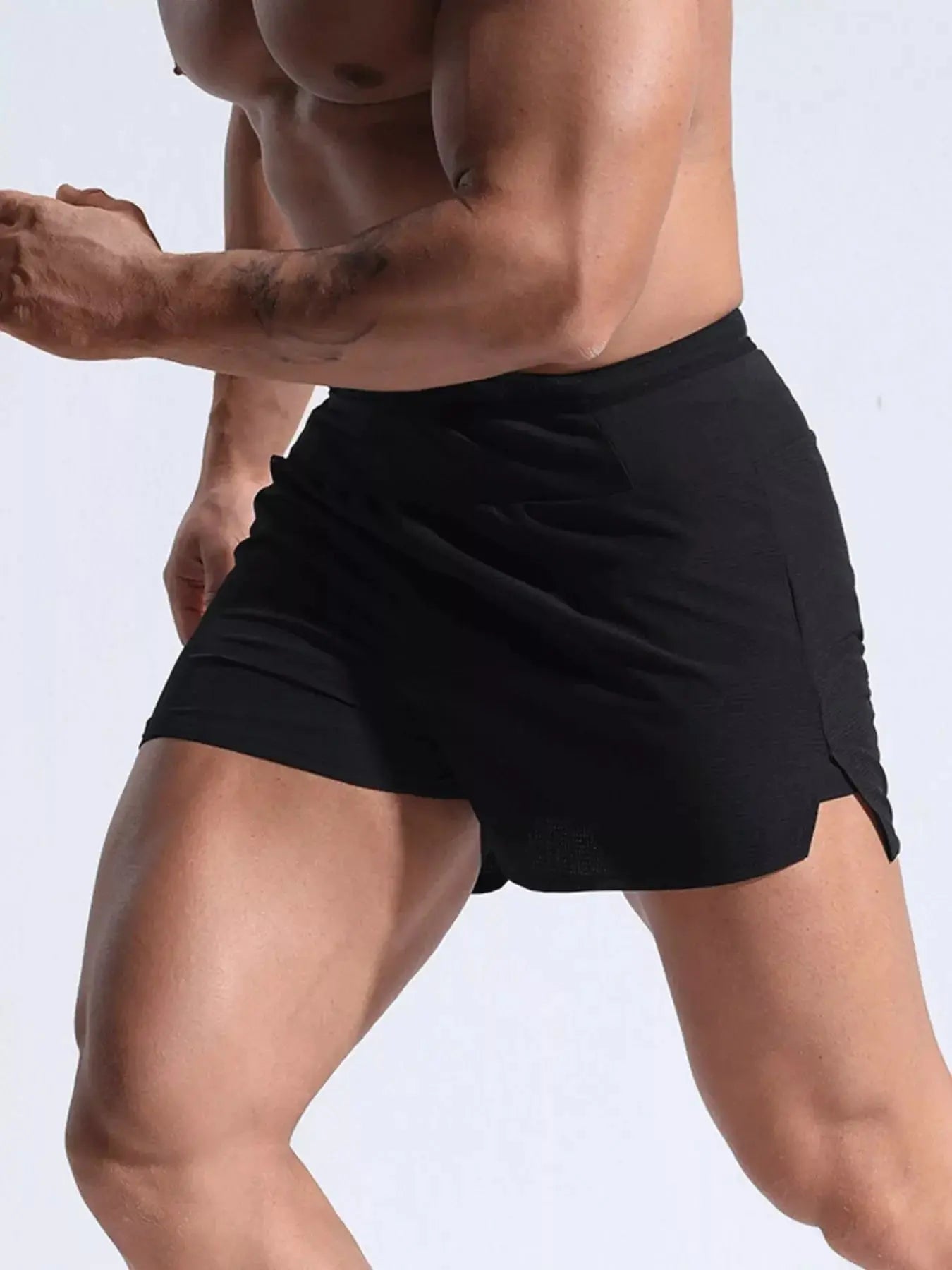 Men's Full Size Contrast Active Shorts Plus Size Simply Love