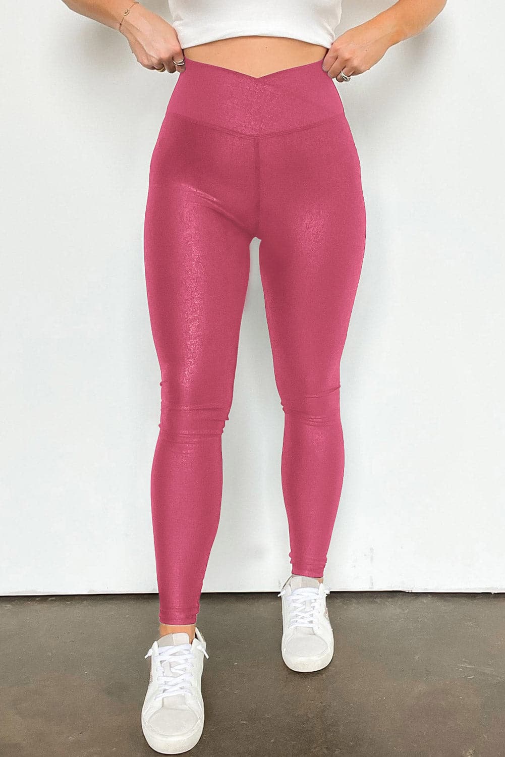 Solid High Waist Leggings.