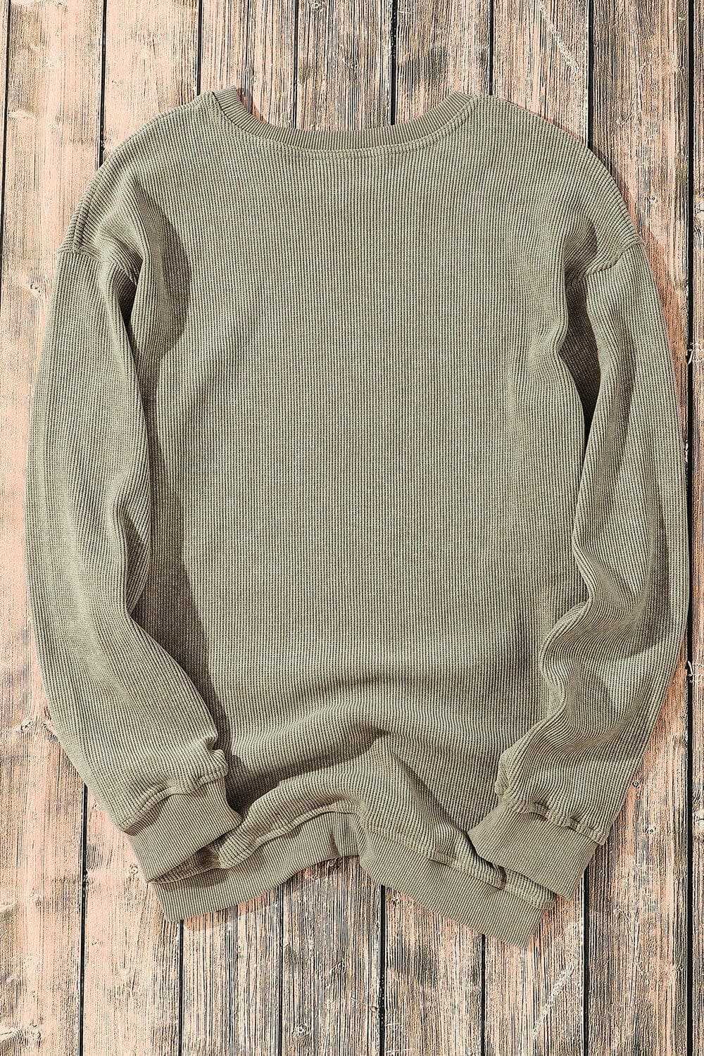 Lucky Clover Sequin Round Neck Sweatshirt.