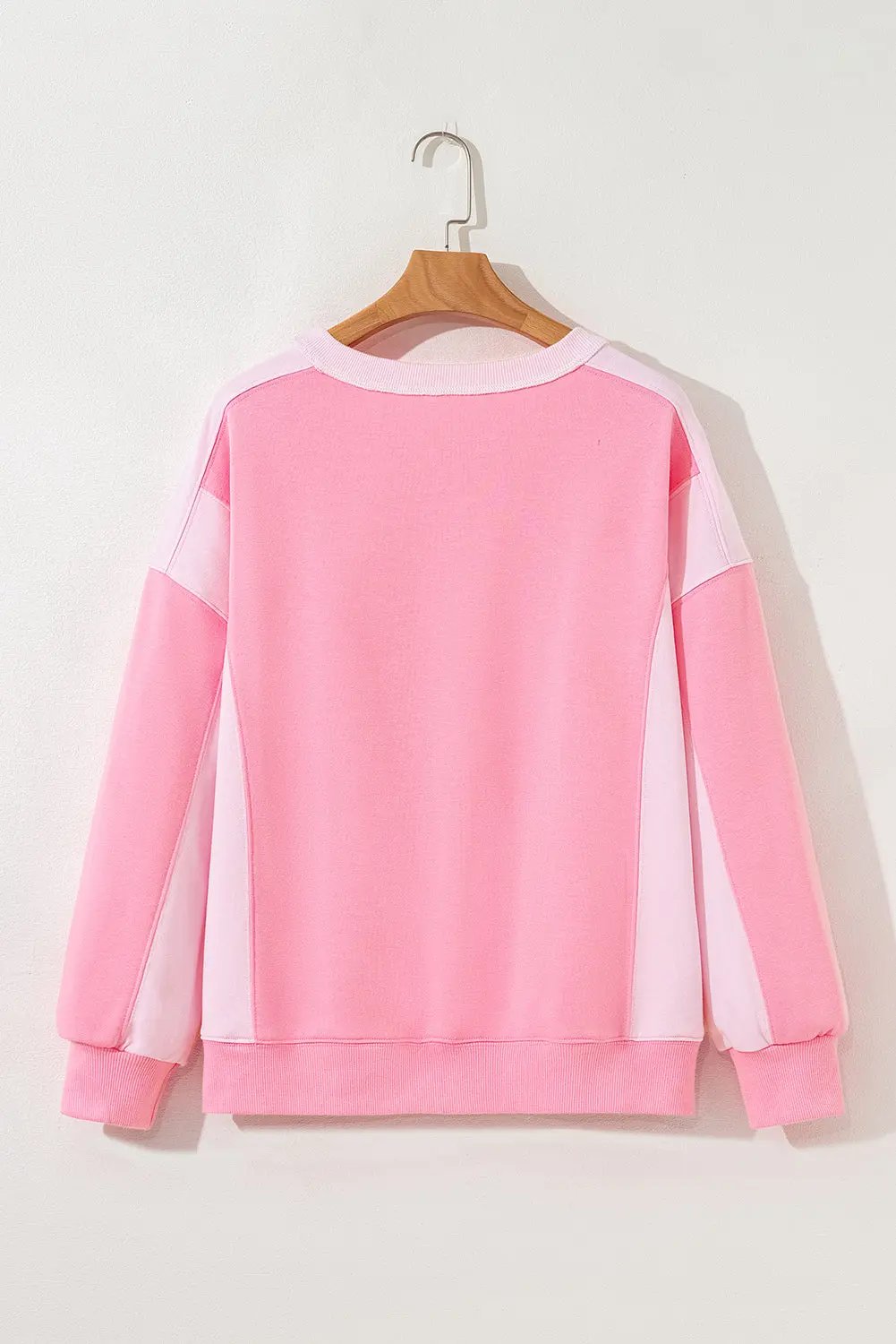 Premium Bonbon 2-tone Color Block Patchwork Drop Shoulder Sweatshirt Dear-Lover Dropshipping