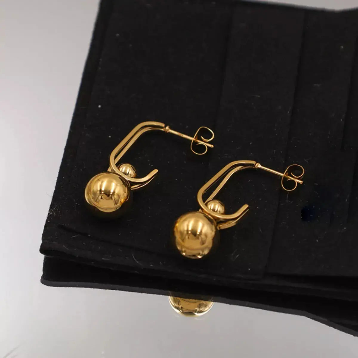 18K Gold-Plated Ball Drop Earrings Simply Love