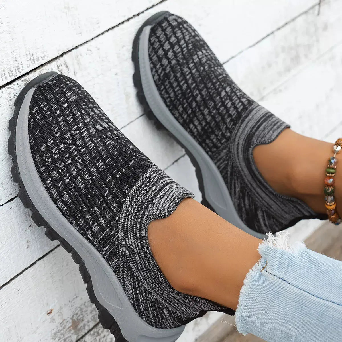 Round Toe Mesh Slip-Ons Simply Love