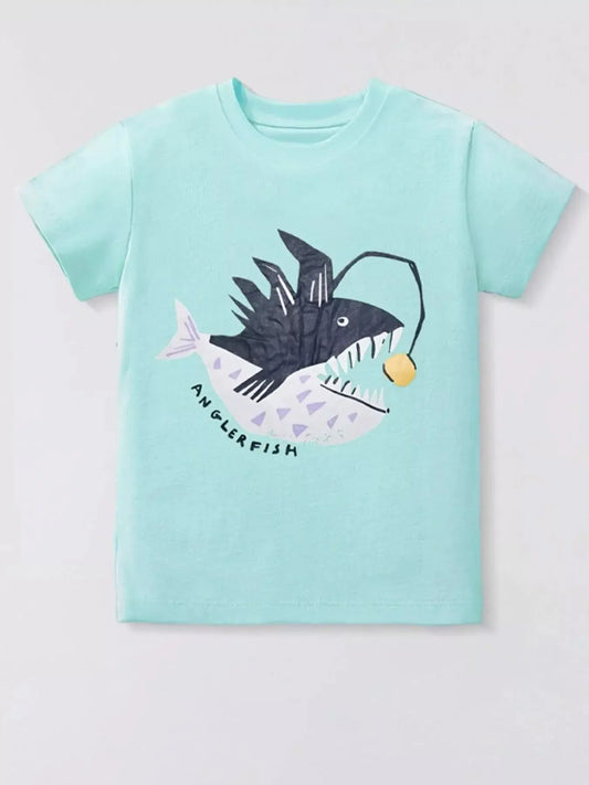 Children's Anglerfish Graphic Short Sleeve T-Shirt Simply Love