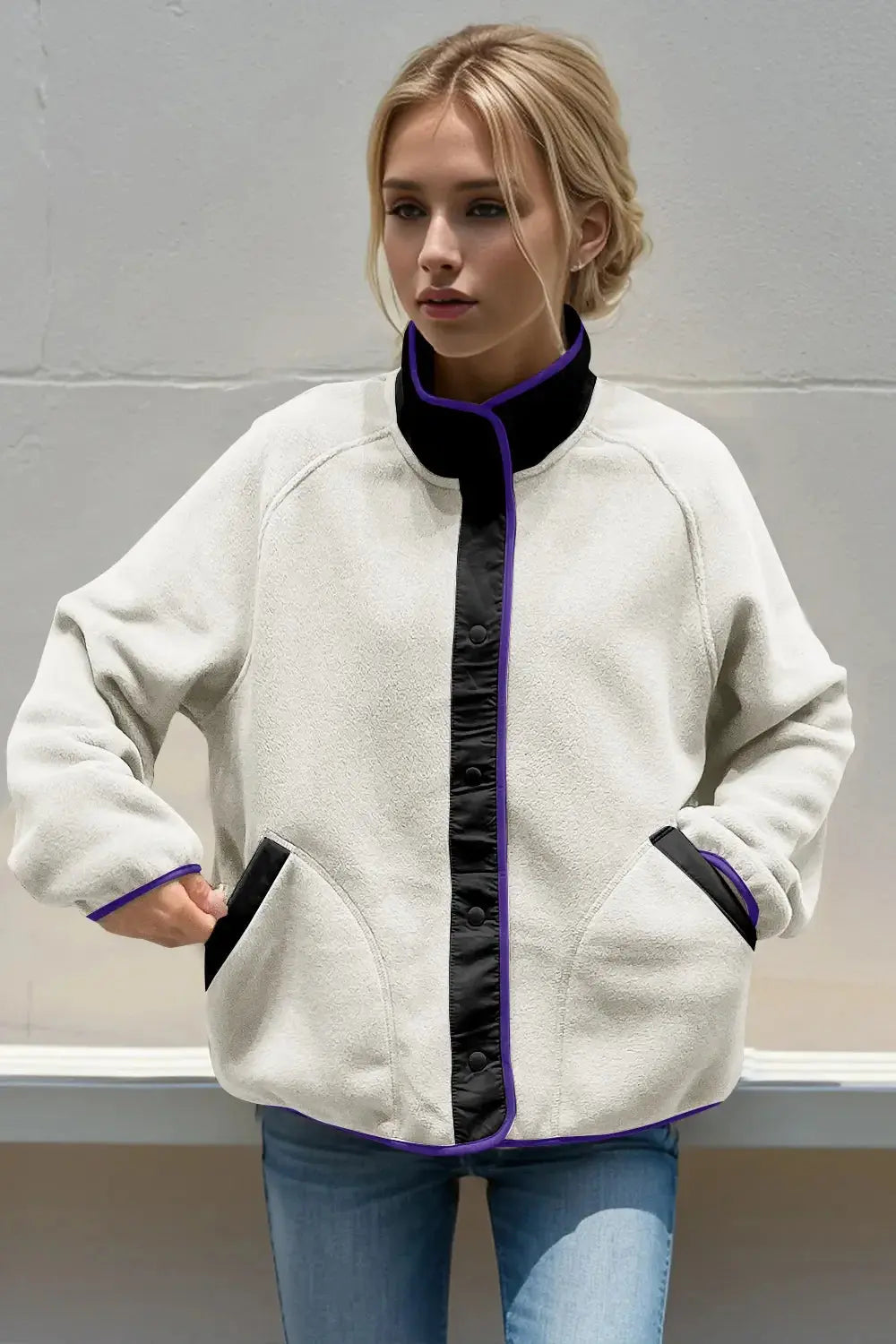 Double Take: Contrast Fleece Jacket - Love Salve