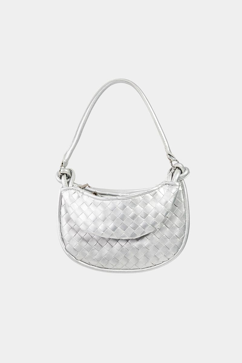 Fame half-moon woven handbag