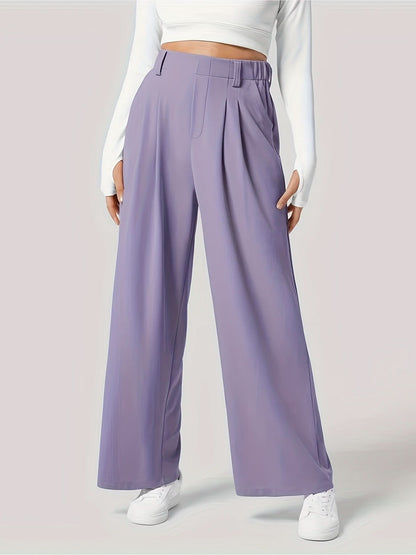 Comfy Wide Leg Trousers with Convenient Pockets