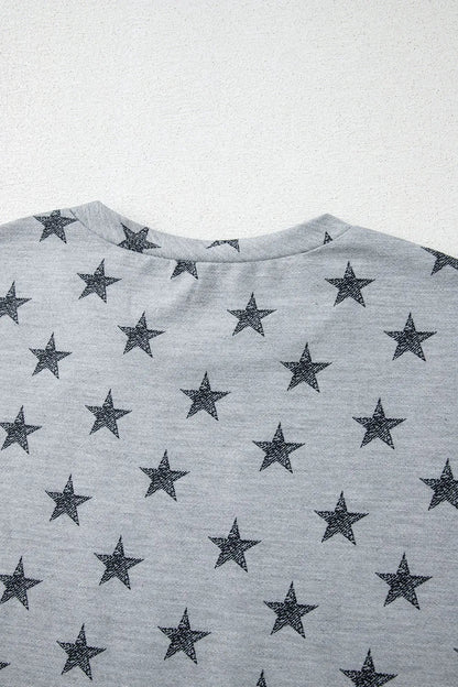 Simply Love: Star Print Tiered T-Shirt