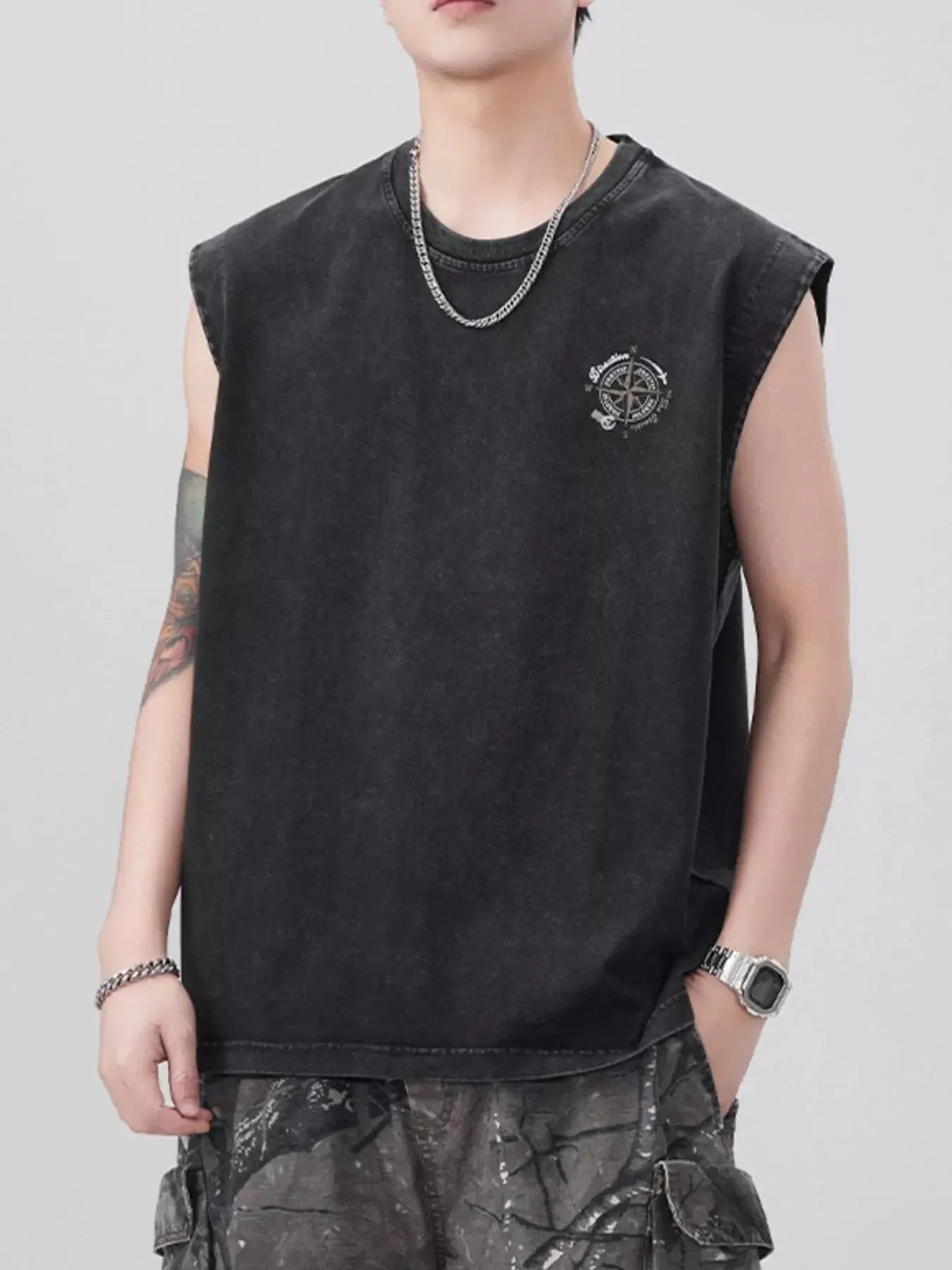 Men's Plus Size Round Neck Tank Simply Love